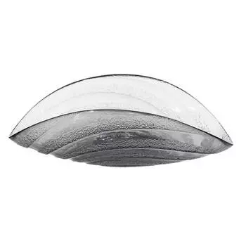 Ваза для фруктов, 34х19 см, стекло, cерая, Vortex