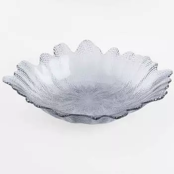 Ваза для фруктов, 40х32 см, стекло Р, серое, Cotton pure