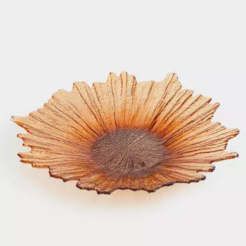 Ваза для фруктов, 42х7 см, стекло Р, янтарная, Verge