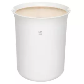 Ведро для мусора, 3,8 л, пластик/дерево, белое, White style