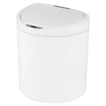 Ведро для мусора, 8 л, сенсорное, пластик, полукруглое, белое, Sensor bin