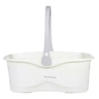 Ведро для швабры, 48х23 см, прямоугольное, молочно-серое, Mop