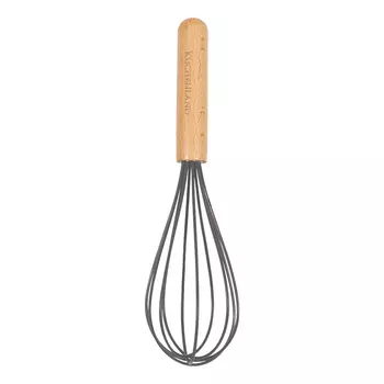 Венчик, 26 см, силикон/дерево, серый, Weekend