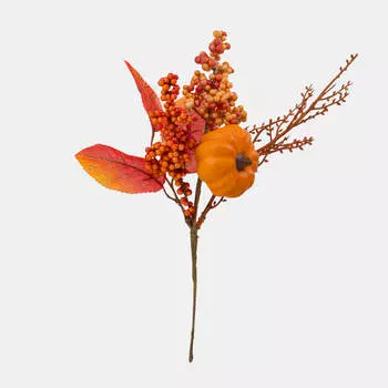 Ветка декоративная, 25 см, полиэстер/пенопласт, Краски осени, Forest symphony decor