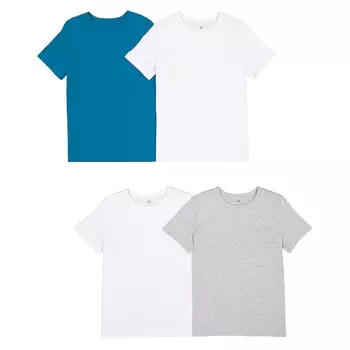 Комплект из 4 однотонных футболок LaRedoute