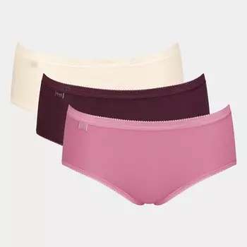 Комплект из трех трусом-миди Basic+ LaRedoute