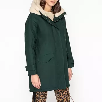 Пальто длинное с капюшоном WOOD GIRL