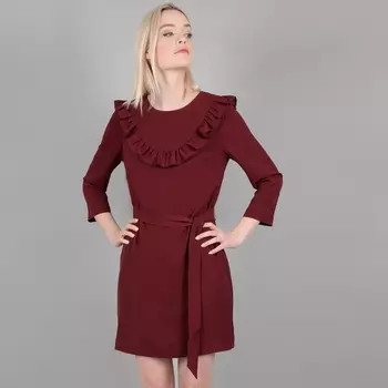 Платье-солнце короткое с рукавом 3/4
