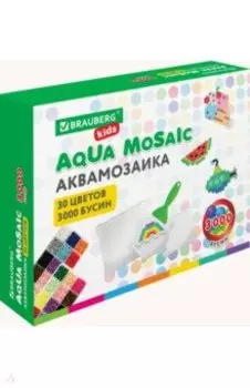 Аквамозаика, 30 цветов, 3000 бусин, с трафаретами, инструментами и аксессуарами
