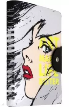 Ежедневник недатированный, 96 листов, А6, Comics, мягкий (AZ926/black)