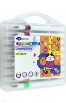 Фломастеры-кисти Кошки, 18 цветов