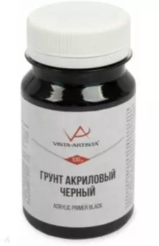 Грунт акриловый, черный, 100 мл