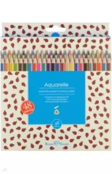 Карандаши цветные акварельные HappyColor, 48 цветов, в ассортименте