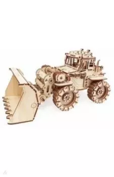 Конструктор 3D деревянный подвижный Трактор Бульдог