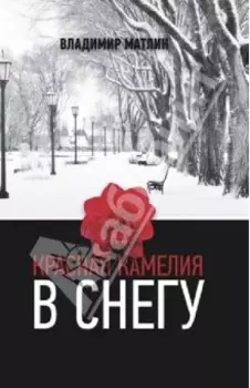 Красная камелия в снегу