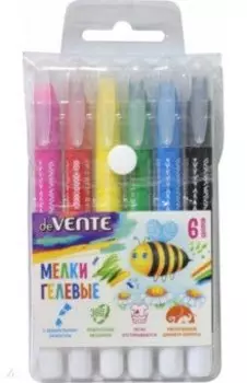 Мелки гелевые акварельные, 6 цветов