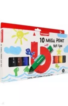 Набор фломастеров Megapoint, супер толстые, 10 цветов