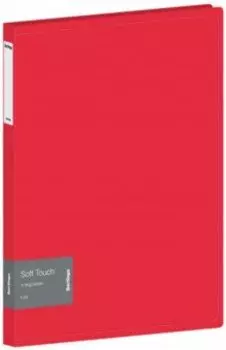 Папка на 4 кольцах Soft Touch, красная