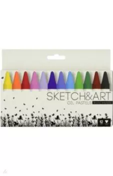 Пастель масляная Sketch&Art, 12 цветов