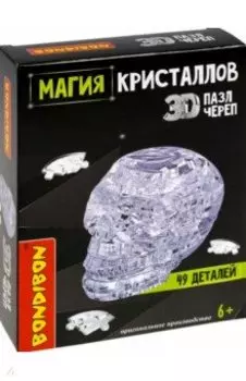 Пазл 3D. Магия кристаллов Череп, 49 деталей