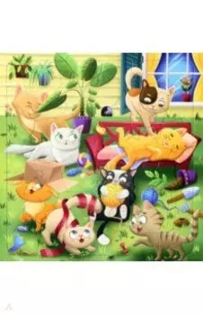 Пазл фигурный Котики, 45 деталей