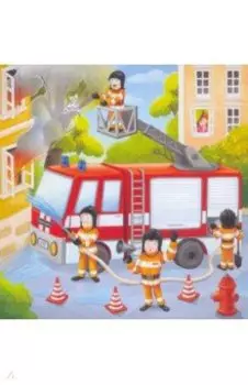 Пазл фигурный Пожарная машина, 45 деталей