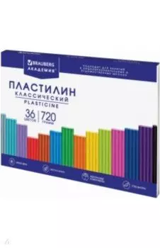 Пластилин Академия классическая, 36 цветов, со стеком