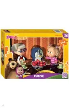 Puzzle-104 Маша и Медведь