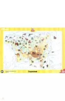 Развивающий пазл "Евразия" (большие), 40 деталей (80456)