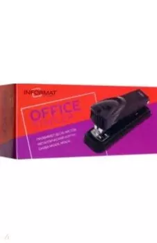 Степлер Office № 24/6, 26/6, до 25 листов , металл, черный