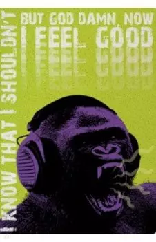 Тетрадь Gorillas and Music, А5, 40 листов, клетка