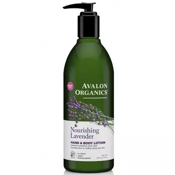 Avalon Organics Лосьон для рук и тела с маслом лаванды Lavender LTN 340г