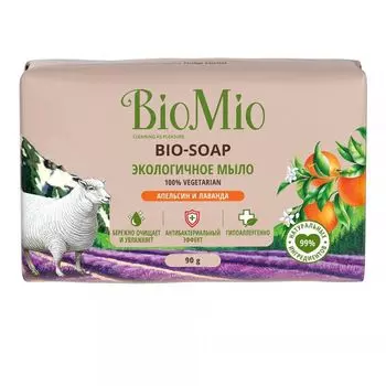 BioMio Bio-soap Мыло туалетное экологичное апельсин лаванда и мята 90г