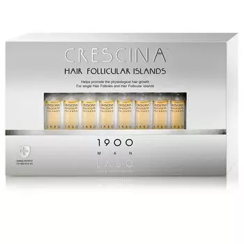 Crescina 1900 для мужчин лосьон для предотвращения потери и стимуляции волос 3,5мл №40