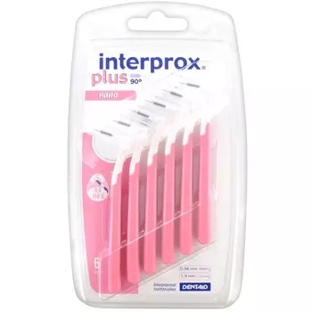 Dentaid Межзубные ершики INTERPROX Plus 2G Nano (0,6мм), 6шт.