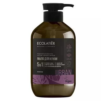 Ecolatier Urban Жидкое мыло для рук Базилик кухонное 600мл