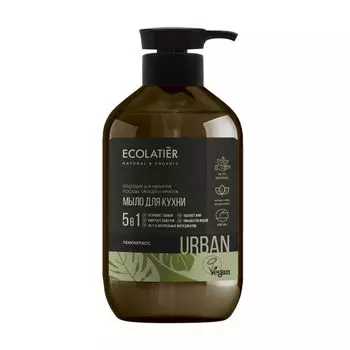 Ecolatier Urban Жидкое мыло для рук Лемонграсс кухонное 600мл