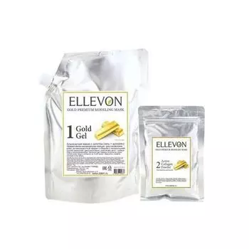 Ellevon премиум Альгинатная маска с золотом гель + коллаген