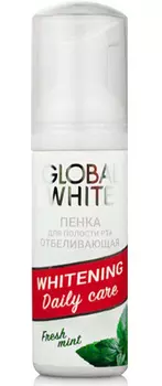 Global white Пенка отбеливающая для полости рта Свежая мята 50мл