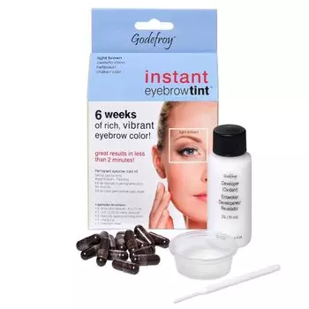 Godefroy Eyebrow Tint Light Brown Краска-хна в капсулах для бровей набор 15 капсул светло-коричневый