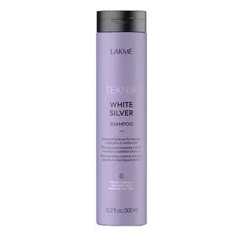 Lakme WHITE SILVER SHAMPOO Тонирующий шампунь для нейтрализации желтого оттенка волос 300мл
