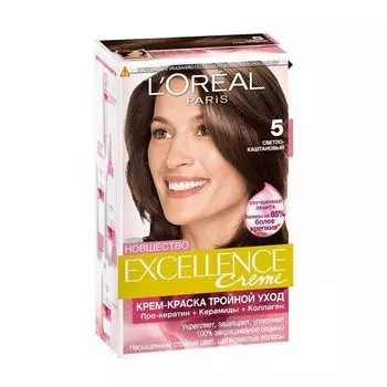 Loreal Excellence Краска для волос тон 5.3 светло-каштановый