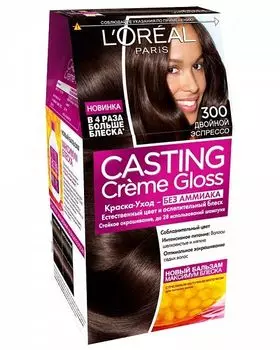Loreal Сasting Creme Gloss Крем-Краска для волос тон 300 Двойной эспрессо
