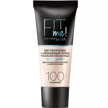 Maybelline Тональный крем Фит Ми 100 фарфоровый 30мл