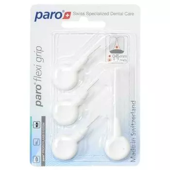 Paro Flexi Grip Ершики цилиндрические, ультрамягкие, диаметр 1,7 мм, белые, 4 шт