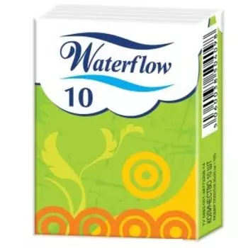 Платки носовые Waterflow N10 без запаха двухслойные
