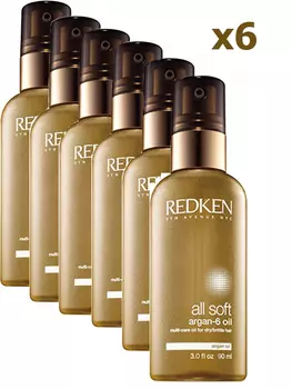 Redken (Редкен) Олл Софт Масло Арган-6 Ойл для комплексного ухода для всех типов волос 90 мл Х 6 шт