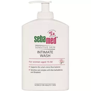 Sebamed Sensitive skin Гель для интимной гигиены Intimate Wash для женщин 15-50 200мл с помпой