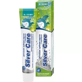 Silver Care зубная паста для детей с фтором 6-12л 50мл