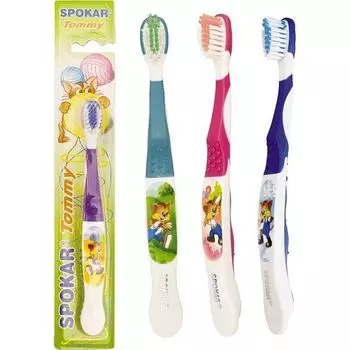 Spokar Tommy Детская зубная щетка с щеткой для языка 5 - 8 лет